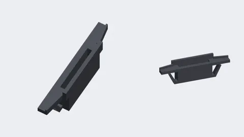 Two renders of a black 3D-printed cowl grille trim clip for a 1981 to 1985 Mazda RX-7