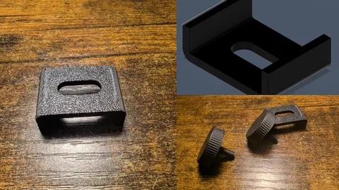 Replacement clip for a PawHut hamster cage, 3D printed, with CAD view