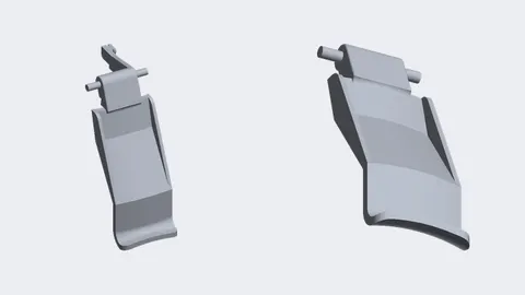 Renders of a replacement water dispenser actuator paddle for a Frigidaire refrigerator