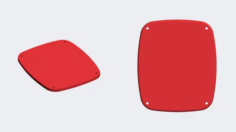 Renders of a 3D-printed red taillight lens for a Jeep CJ or YJ