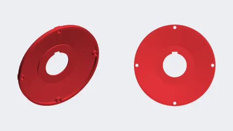 Renders of a round red 3D-printed taillight lens for a 1963 Ford Fairlane